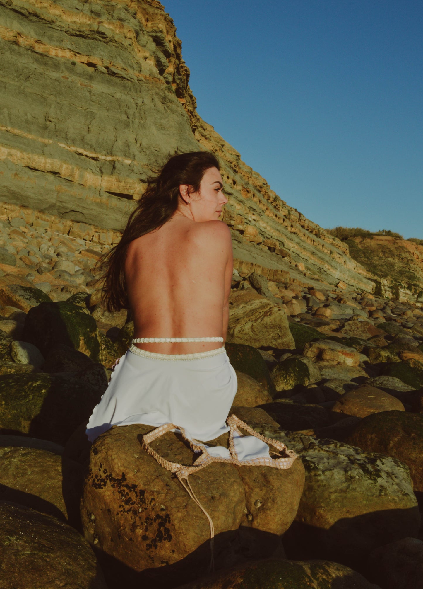 Sereia Guanabara White Short Skirt w/ Crochet Details