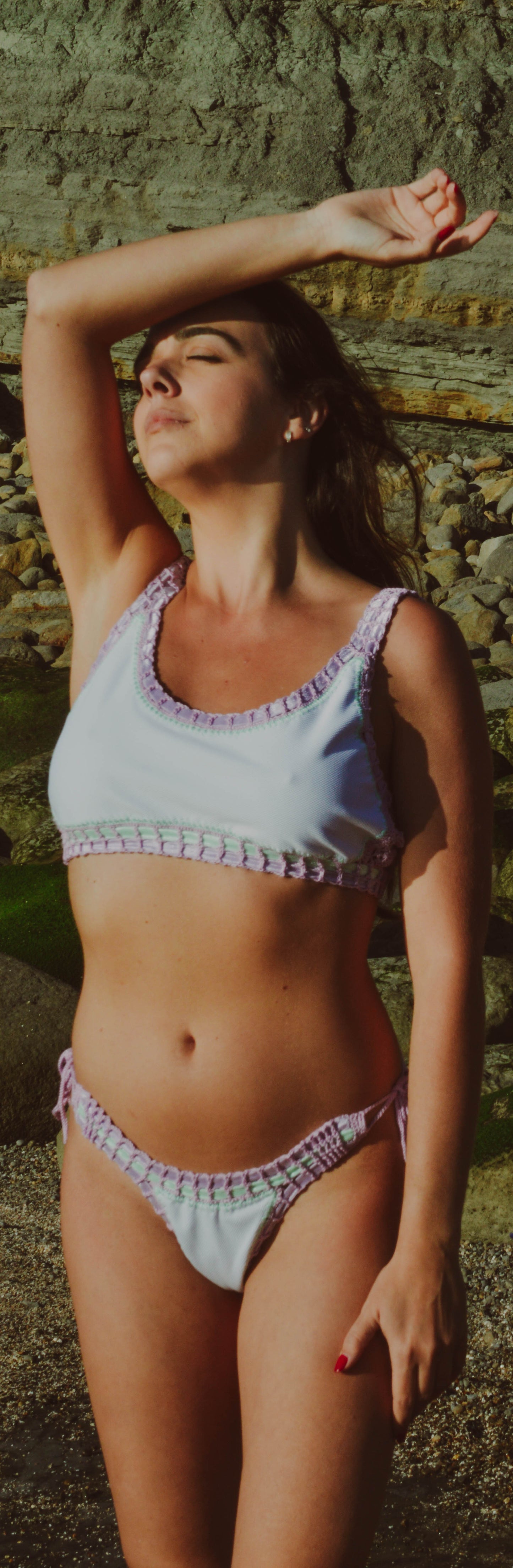 Sereia Guanabara Lilac Top Bikini w/ tie-side High Leg Bottom